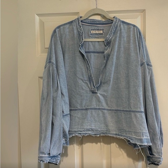 Free People Jude Denim Pullover - Picture 4 of 4